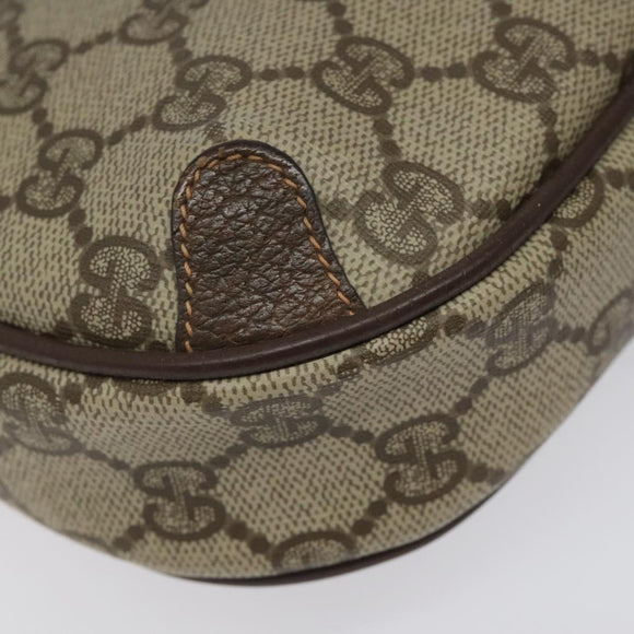 GUCCI GG Supreme Web Sherry Line Shoulder Bag PVC Beige 156 02 066 Auth BD958