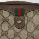 GUCCI GG Supreme Web Sherry Line Shoulder Bag PVC Beige 156 02 066 Auth BD958-17