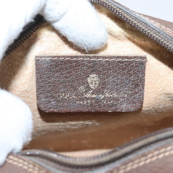 GUCCI GG Supreme Web Sherry Line Shoulder Bag PVC Beige 156 02 066 Auth BD958