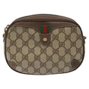 GUCCI GG Supreme Web Sherry Line Shoulder Bag PVC Beige 156 02 066 Auth BD958-13