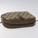 GUCCI GG Supreme Web Sherry Line Shoulder Bag PVC Beige 156 02 066 Auth BD958-6
