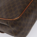 CELINE Macadam Canvas Shoulder Bag PVC Leather Brown Gold Auth BD960-9