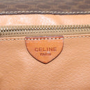 CELINE Macadam Canvas Shoulder Bag PVC Leather Brown Gold Auth BD960-19