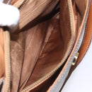 CELINE Macadam Canvas Shoulder Bag PVC Leather Brown Gold Auth BD960-11