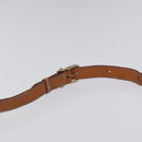 CELINE Macadam Canvas Shoulder Bag PVC Leather Brown Gold Auth BD960-8