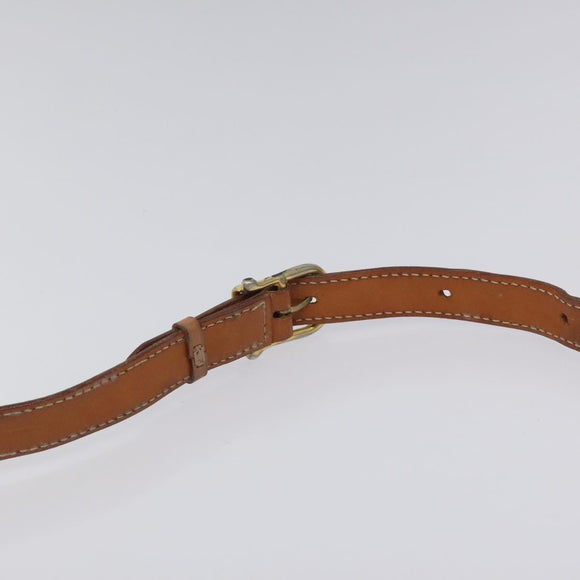 CELINE Macadam Canvas Shoulder Bag PVC Leather Brown Gold Auth BD960