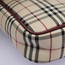 BURBERRY Nova Check Shoulder Bag Canvas Beige Gold Auth BD962-15