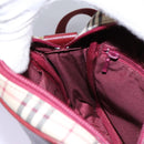 BURBERRY Nova Check Shoulder Bag Canvas Beige Gold Auth BD962-19