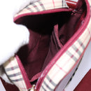 BURBERRY Nova Check Shoulder Bag Canvas Beige Gold Auth BD962-22