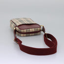 BURBERRY Nova Check Shoulder Bag Canvas Beige Gold Auth BD962-7