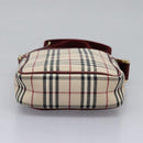 BURBERRY Nova Check Shoulder Bag Canvas Beige Gold Auth BD962-5