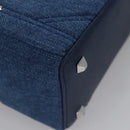 MCM Vanity Pouch Denim 2way Blue Auth BD970V-8