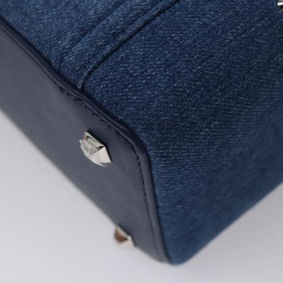 MCM Vanity Pouch Denim 2way Blue Auth BD970V