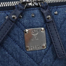 MCM Vanity Pouch Denim 2way Blue Auth BD970V-11