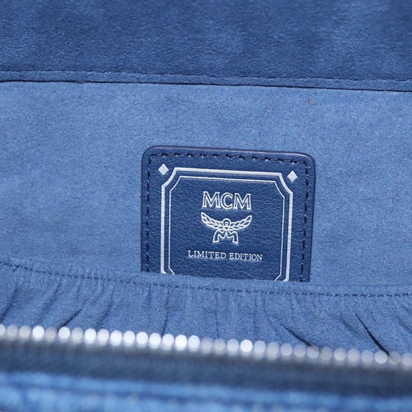 MCM Vanity Pouch Denim 2way Blue Auth BD970A