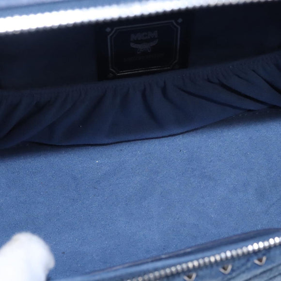 MCM Vanity Pouch Denim 2way Blue Auth BD970A