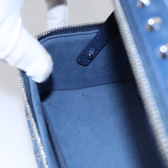 MCM Vanity Pouch Denim 2way Blue Auth BD970V