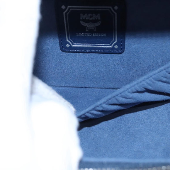 MCM Vanity Pouch Denim 2way Blue Auth BD970A