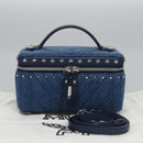 MCM Vanity Pouch Denim 2way Blue Auth BD970V-12