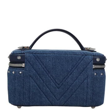 MCM Vanity Pouch Denim 2way Blue Auth BD970V - 0