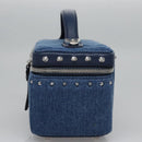 MCM Vanity Pouch Denim 2way Blue Auth BD970V-3
