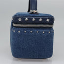 MCM Vanity Pouch Denim 2way Blue Auth BD970V-4
