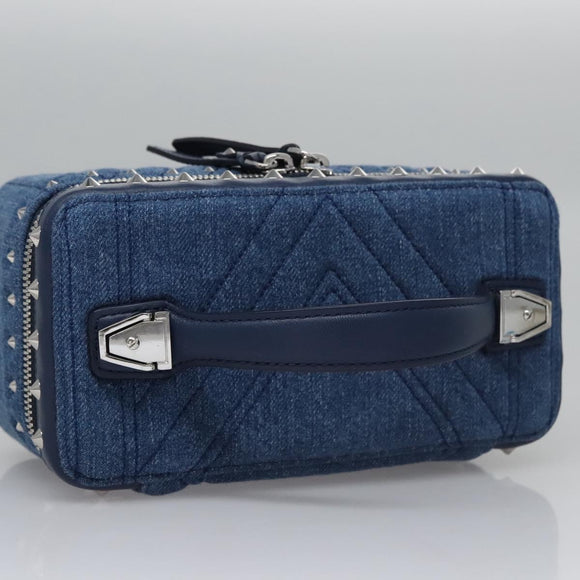 MCM Vanity Pouch Denim 2way Blue Auth BD970A