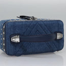MCM Vanity Pouch Denim 2way Blue Auth BD970V-6