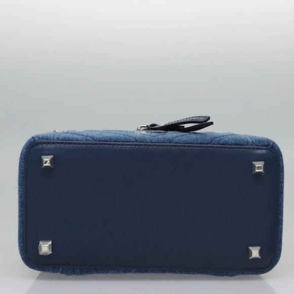 MCM Vanity Pouch Denim 2way Blue Auth BD970A