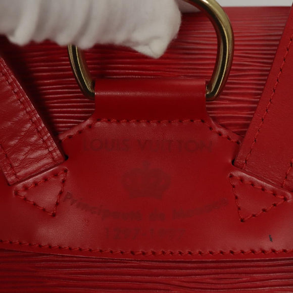 LOUIS VUITTON Epi Montsouris MM Backpack Monaco 700th Red LV Auth BD973AV