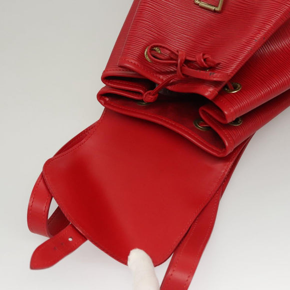 LOUIS VUITTON Epi Montsouris MM Backpack Monaco 700th Red LV Auth BD973AV