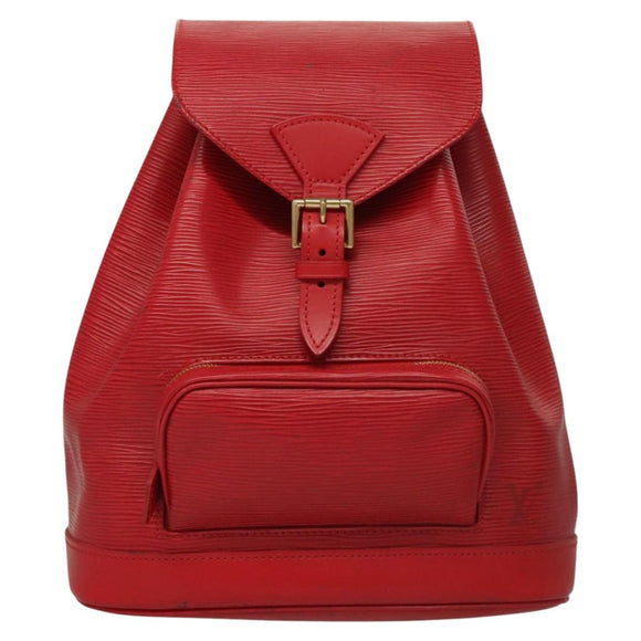LOUIS VUITTON Epi Montsouris MM Backpack Monaco 700th Red LV Auth BD973AV