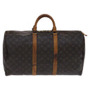 LOUIS VUITTON Monogram Keepall 50 Boston Bag M41426 LV Auth BD976-2