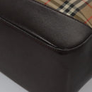 Burberrys Nova Check Tote Bag Canvas Leather Beige Gold Auth BD987-11