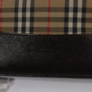 Burberrys Nova Check Tote Bag Canvas Leather Beige Gold Auth BD987-14