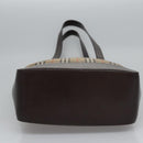 Burberrys Nova Check Tote Bag Canvas Leather Beige Gold Auth BD987-9