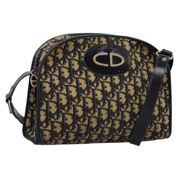 Christian Dior Trotter Canvas Shoulder Bag Navy Auth BD989