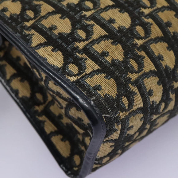 Christian Dior Trotter Canvas Shoulder Bag Navy Auth BD989