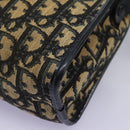 Christian Dior Trotter Canvas Shoulder Bag Navy Auth BD989-11