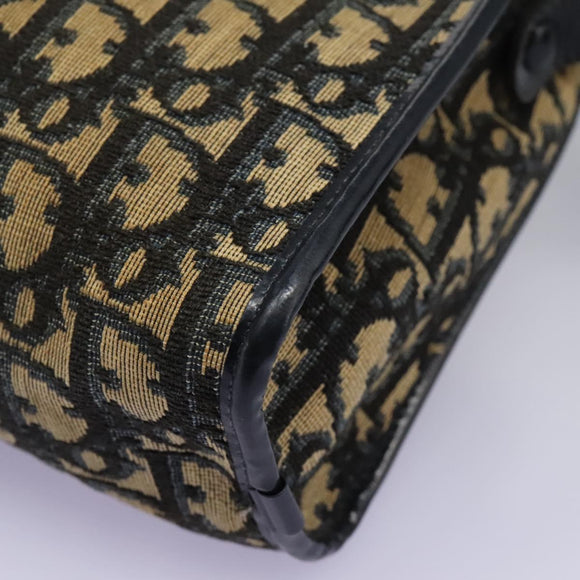 Christian Dior Trotter Canvas Shoulder Bag Navy Auth BD989