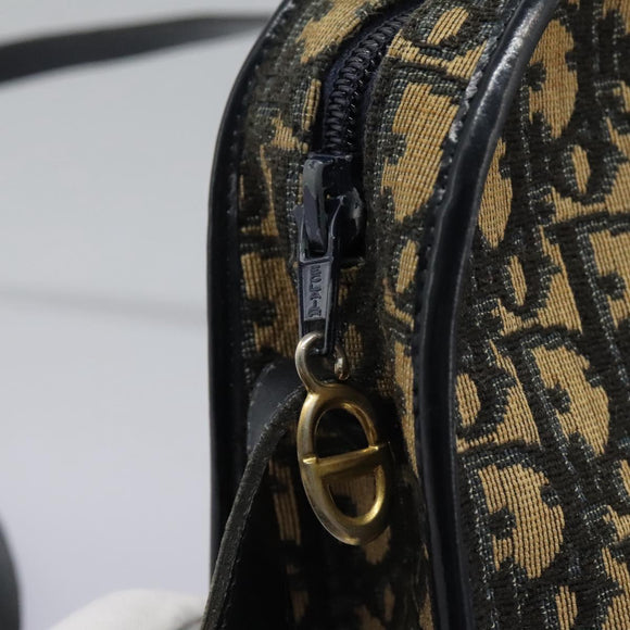 Christian Dior Trotter Canvas Shoulder Bag Navy Auth BD989