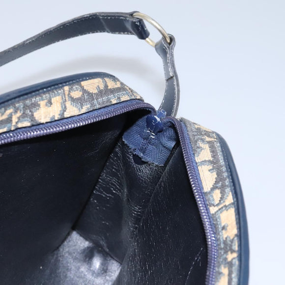 Christian Dior Trotter Canvas Shoulder Bag Navy Auth BD989