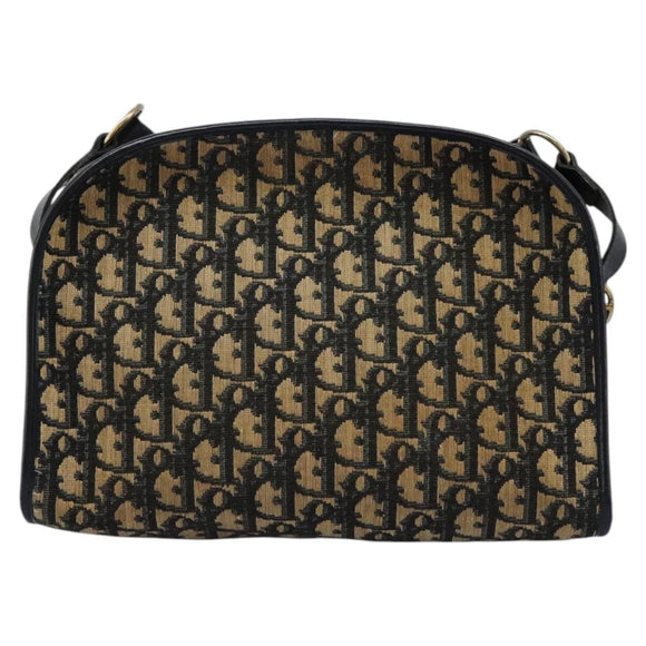 Christian Dior Trotter Canvas Shoulder Bag Navy Auth BD989