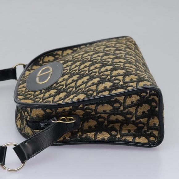 Christian Dior Trotter Canvas Shoulder Bag Navy Auth BD989