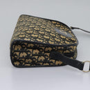 Christian Dior Trotter Canvas Shoulder Bag Navy Auth BD989-5