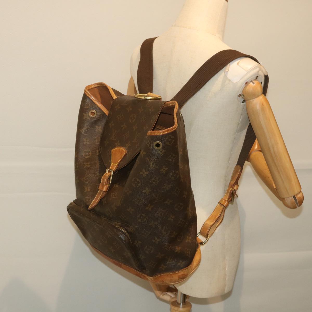 LOUIS VUITTON Monogram Montsouris GM Backpack M51135 LV Auth bh137