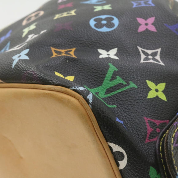 LOUIS VUITTON Monogram Multicolor Noe Shoulder Bag Black M42230 LV Auth am337bSAV