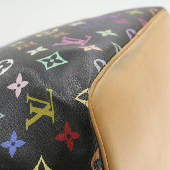 LOUIS VUITTON Monogram Multicolor Noe Shoulder Bag Black M42230 LV Auth am337bSAV