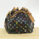 LOUIS VUITTON Monogram Multicolor Noe Shoulder Bag Black M42230 LV Auth am337bSAV-13