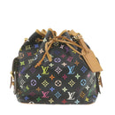 LOUIS VUITTON Monogram Multicolor Noe Shoulder Bag Black M42230 LV Auth am337bAV-14